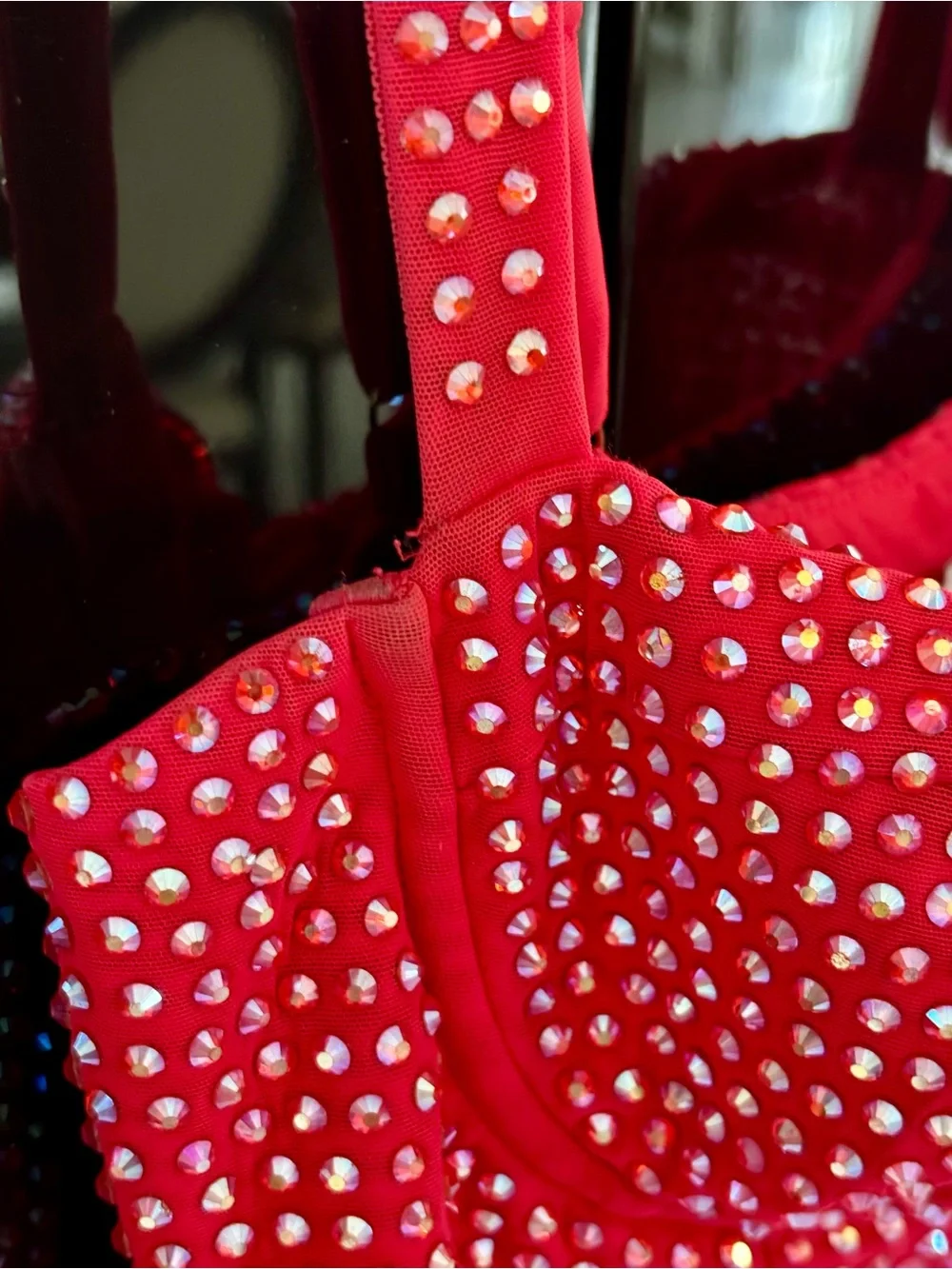 Oh Polly Ines Fire Red Embellished Sweetheart Corset Mini Homecoming Dress - Picture 9 of 15